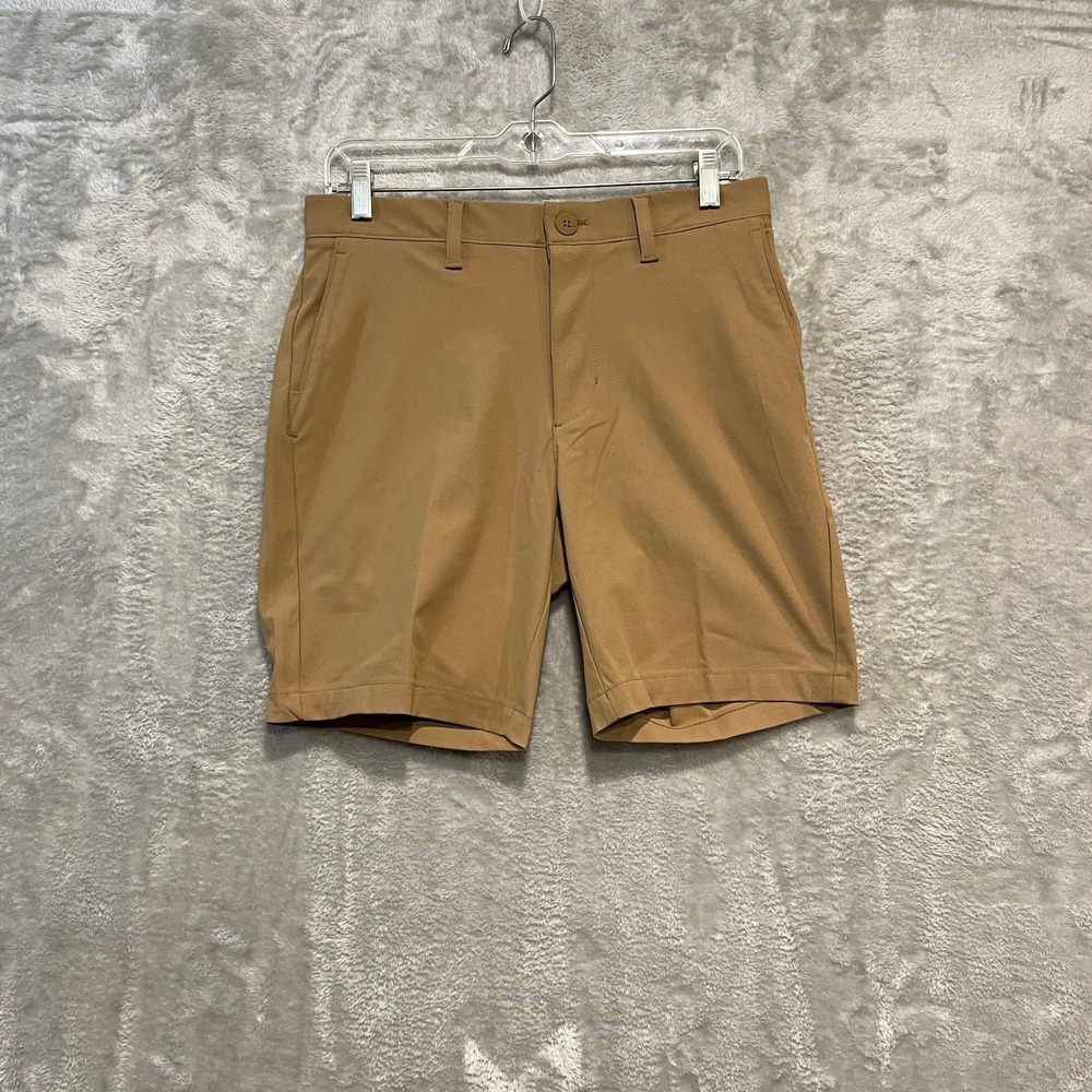 FLX Premium Shorts Mens 30 Brown 8-in Inseam 4-Way Stretch Slim Fit Casual